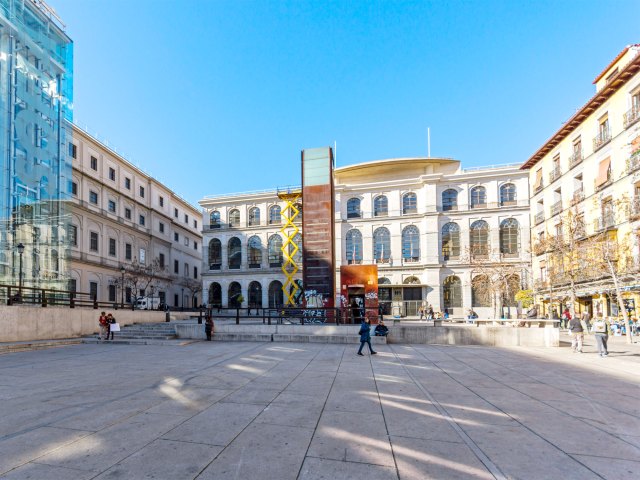 Plaza in front of Museo Reina Sofía in Madrid, Spain