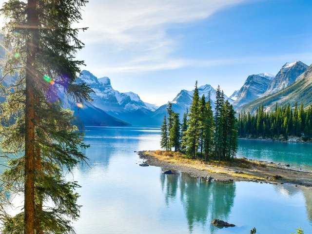 Mountain lake in Alberta, Canada
