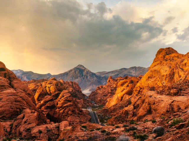 Mountainous desert landscape of Nevada