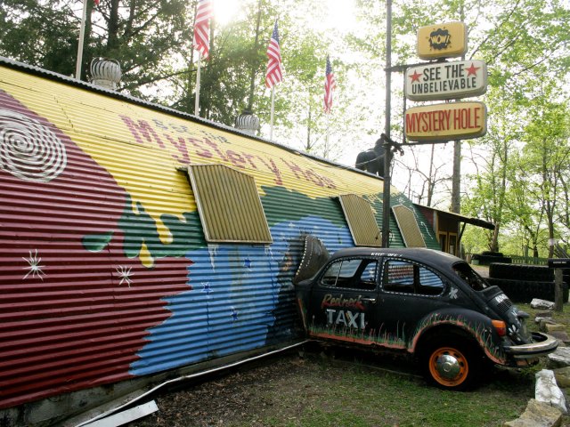 Exterior of the Mystery Hole in West Virginia