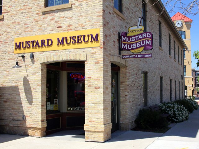 Entrance to the National Mustard Museum in Middleton, Wisconsin