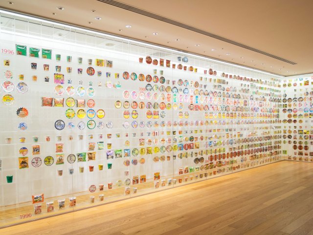 Exhibits inside the Cup Noodles Museum in Ikeda, Japan