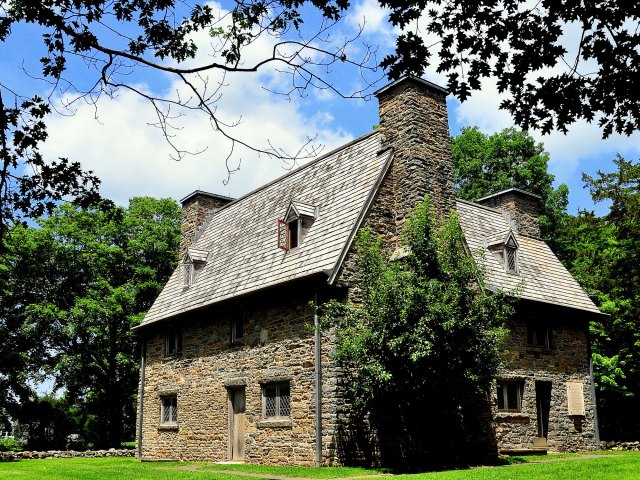 Henry Whitfield House made of stone in Guilford, Connecticut 