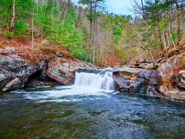 Small waterfall in Tennessee forest