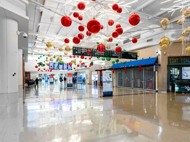 Inside the terminal at Chicago Midway International Airport
