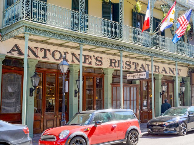 Exterior of Antoine's Restaurant in New Orleans, Louisiana
