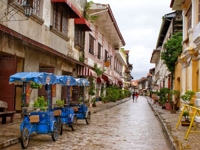 Rainy street on Luzon in the Philippines