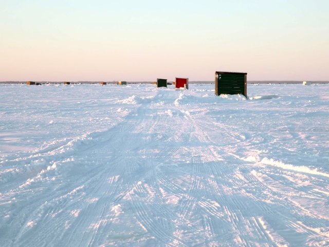 Snowy landscape in Northwest Angle, Minnesota