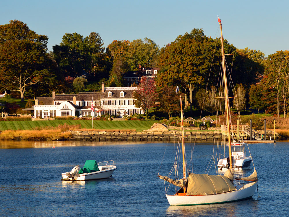 Boats off the coast of Connecticut