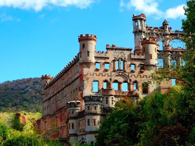 Remants of Bannerman Castle on Pollepel Island in New York