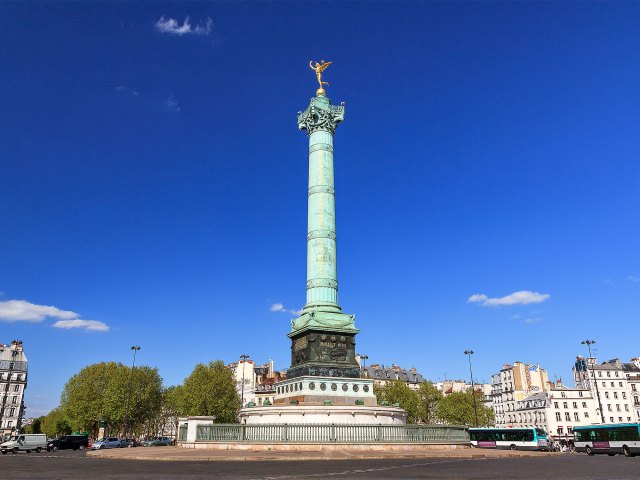 The July Column on the Place de la Bastille in Paris, France