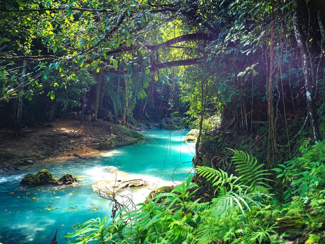 Natural spring in Ochos Rios Jamaica