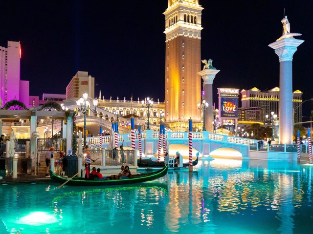 The Las Vegas Strip at night