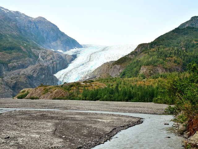 Glacial landscape on the Iditarod National Historic Trail in Alaska