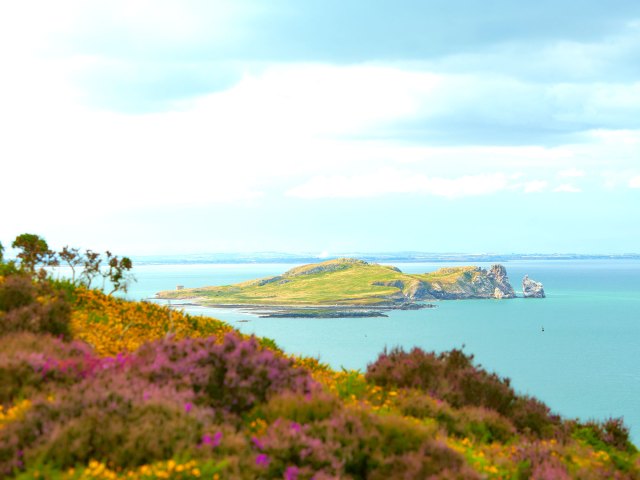 View of Lambay Island from Irish mainland
