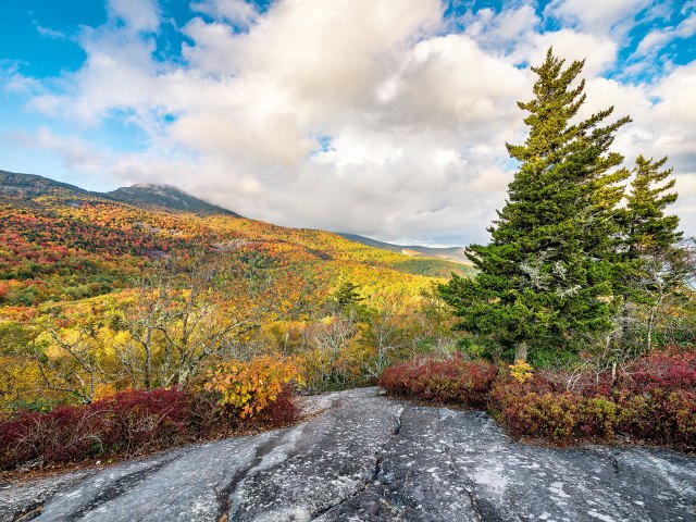 Autumn colors in the Blue Ridge Mountains of North Carolina
