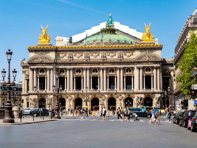 Exterior of Palais Garnier in Paris, France