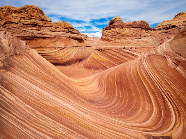 Undulating sandstone of the Wave in Arizona