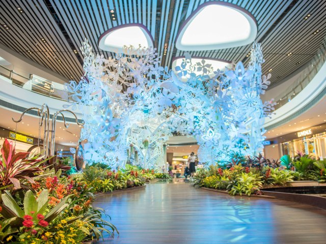 Indoor garden at Singapore Changi Airport