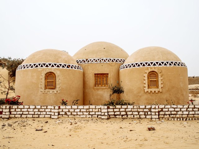 Clay domed homes in Qattara Depression of Egypt
