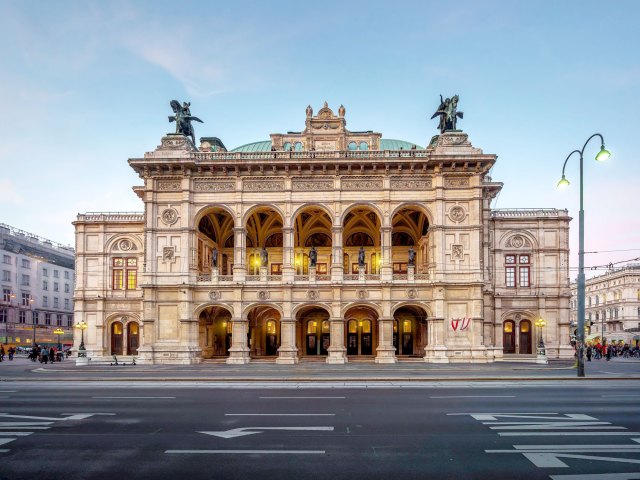 Exterior of Vienna State Opera House in Austria