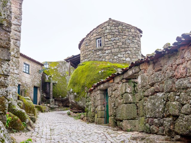 Stone homes in Monsanto, Portugal