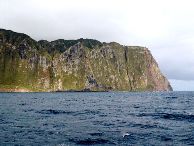 View of Inaccessible Island from coastal waters