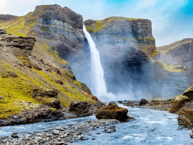 Háifoss waterfall in Iceland