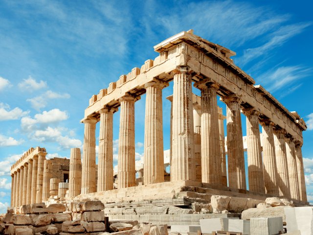 Image of the Parthenon ruins in Athens, Greece