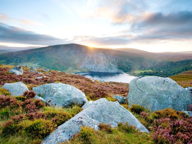 Sunset over the Wicklow Mountains in Ireland