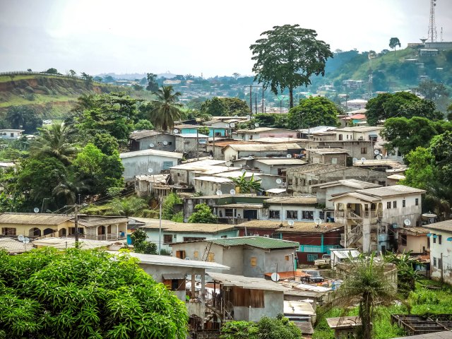 Homes in city in Gabon