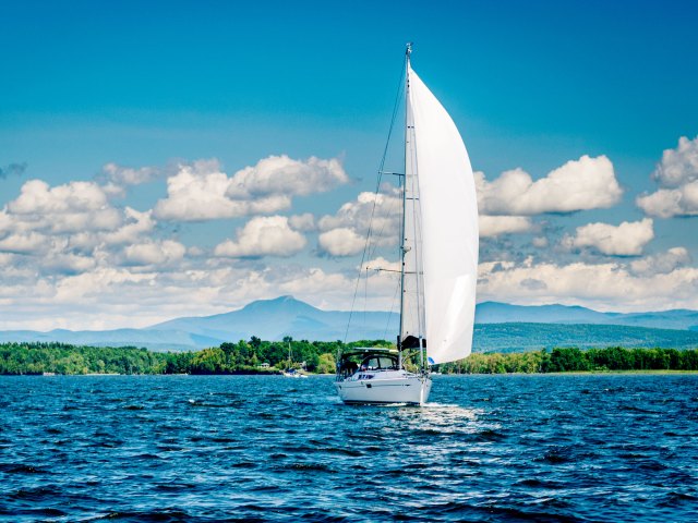 Sailboat on New York lake