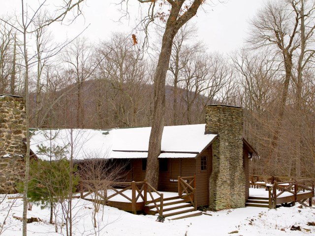 Snowy Rapidan Camp in Madison County, Virginia