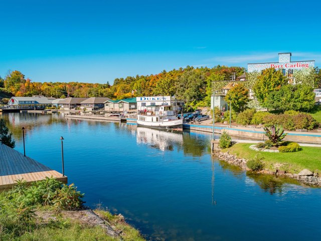 Lakefront scene in Port Carling, Ontario