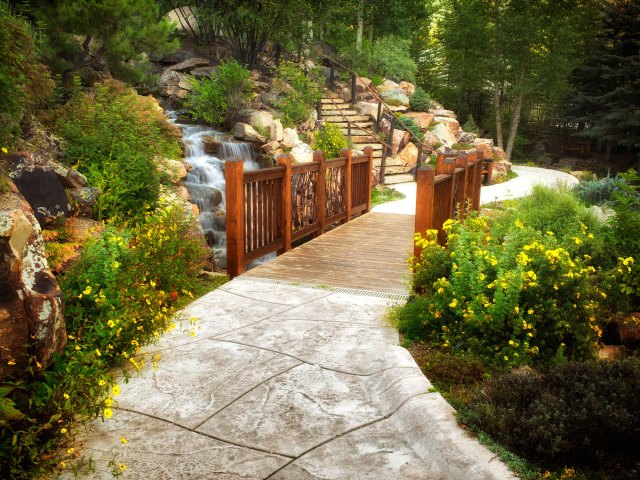 Steps leading to "Western White House" in Vail, Colorado