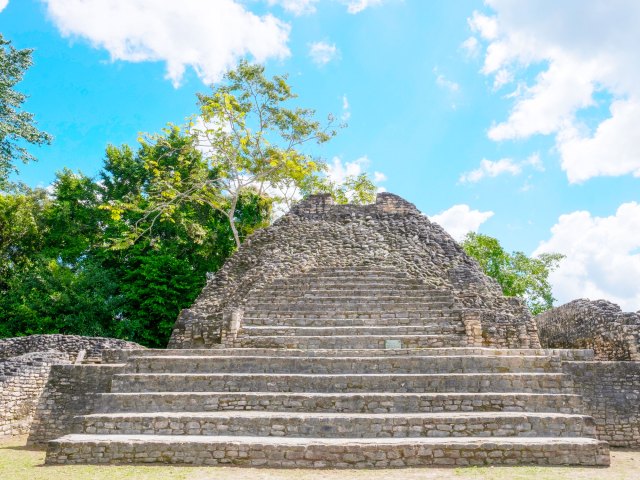 Pyramids in Caracol, Belize