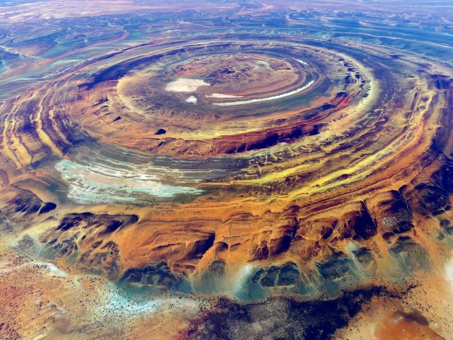 Aerial view of Richat Structure, Mauritania