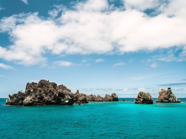 Small outcrops of the Galápagos Islands