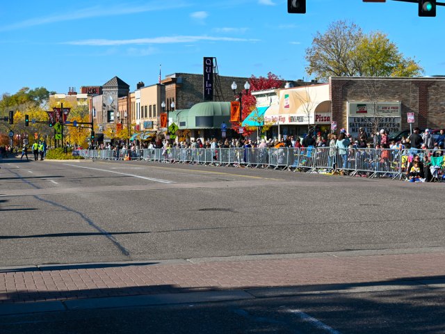 Spectators lined up for parade in Anoka, Minnesota