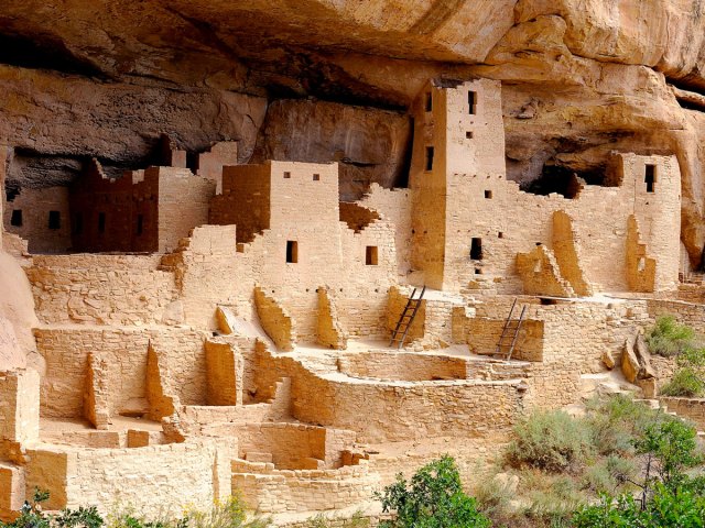 Cliff dwellings at Mesa Verde National Park in Colorado