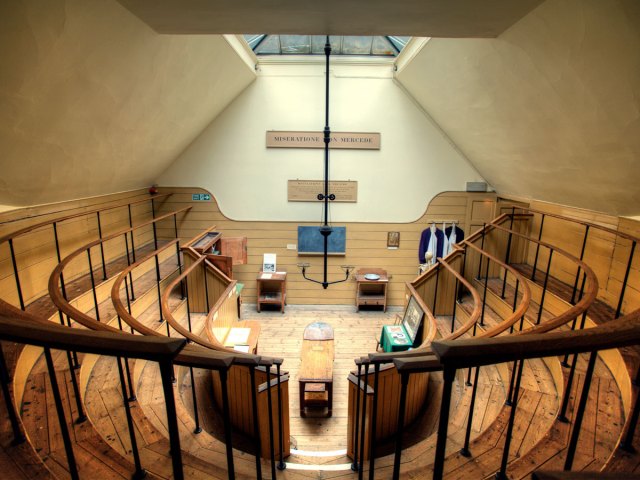 Interior of the Old Operating Theatre in London, England
