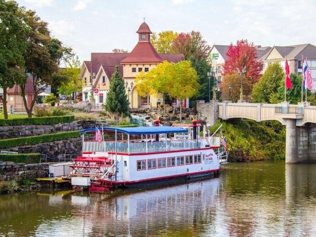 Historic riverboat in Frankenmuth, Michigan 