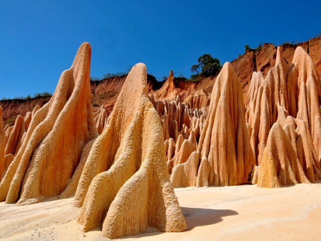 Sandstone formations on island of Madgascar