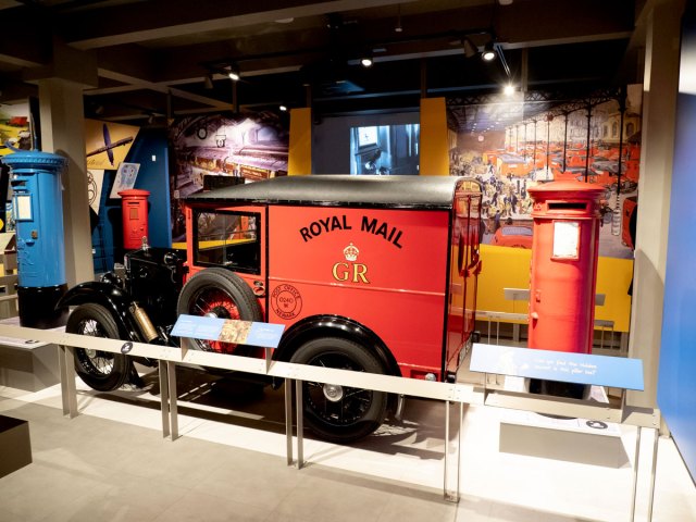 Exhibit at the Postal Museum in London, England