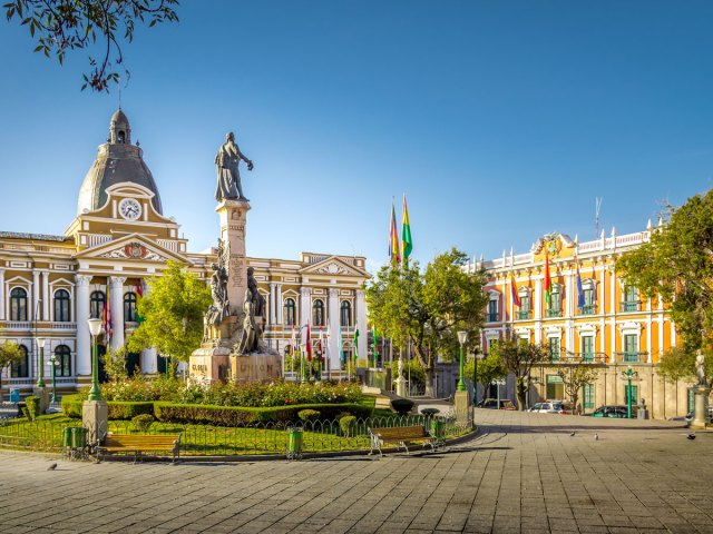 Plaza Murillo and Bolivian Palace of Government in La Paz, Bolivia