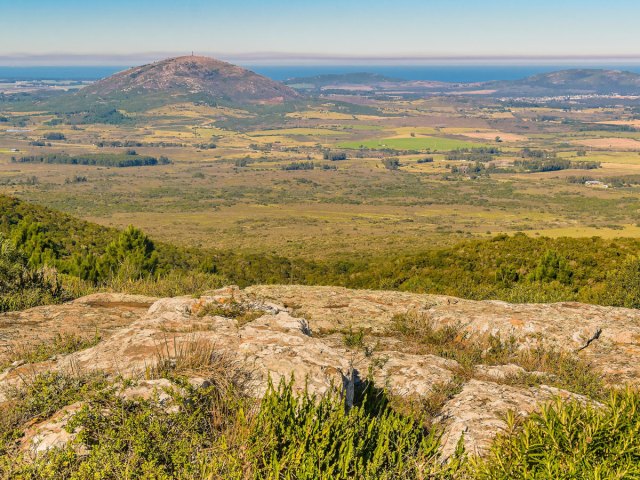 View of the Maldonado wine region in Uruguay from hilltop