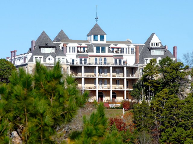 Exterior of the Crescent Hotel in Eureka Springs, Arkansas