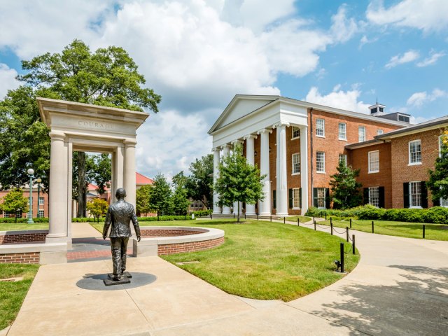 Statue on campus of Ole Miss in Oxford, Mississippi