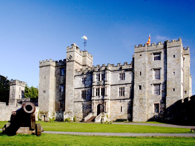 Exterior of Chillingham Castle in Northumberland, England