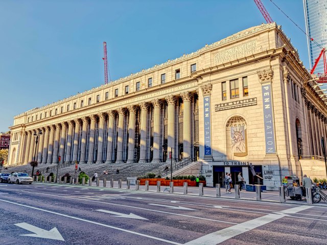 Exterior of Penn Station in New York City